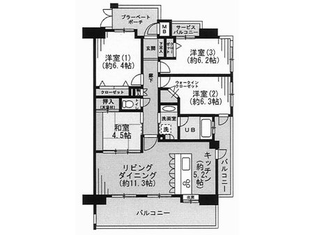ルミナス坂アルカンシエル 4LDK+S（納戸）、価格3300万円、専有面積87㎡、バルコニー面積22.73㎡