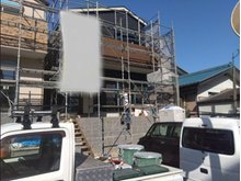 武岡２ 3250万円 2023年5月撮影。 棟が上がり、内装工事に入りました。 完成に向け着々と工程が進んでおります。