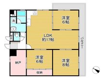 グレイス博多 3LDK+S（納戸）、価格2498万円、専有面積95.29㎡、バルコニー面積18.32㎡間取図