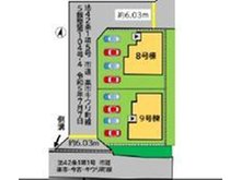 楽市（天道駅） 2898万円～2998万円 区画図 駐車スペース並列４台可！