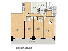 ザ・熊本タワー 3LDK、価格5280万円、専有面積84.63㎡、バルコニー面積15.07㎡間取図