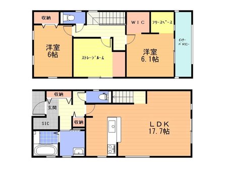 田原新町１（下曽根駅） 2898万円 2898万円、2LDK+S（納戸）、土地面積112.82㎡、建物面積97.7㎡２階へは必ずリビングを通る間取りなので、家族の出入りが確認できて安心です。