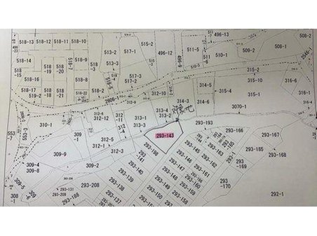三倉（東郷駅） 598万円 土地価格598万円、土地面積443.23㎡区画図