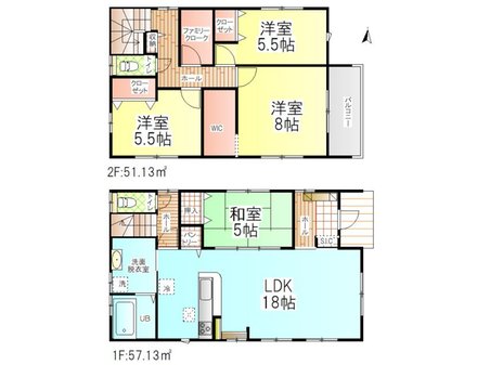 葛原３（安部山公園駅） 3298万円 3298万円、4LDK+S（納戸）、土地面積141.21㎡、建物面積108.26㎡２階へは必ずリビングを通る間取りなので、家族の出入りが確認できて安心です。