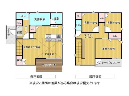 三日月町長神田（小城駅） 3980万円 3980万円、3LDK、土地面積245.9㎡、建物面積109㎡現況と図面に差異がある場合は現況優先とします。家事動線良く使いやすい間取です！