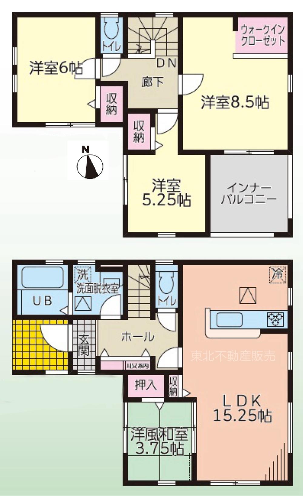 箱清水一丁目　☆残り３棟☆　☆新築建売☆　【リーブルガーデン】　東北不動産販売(株)