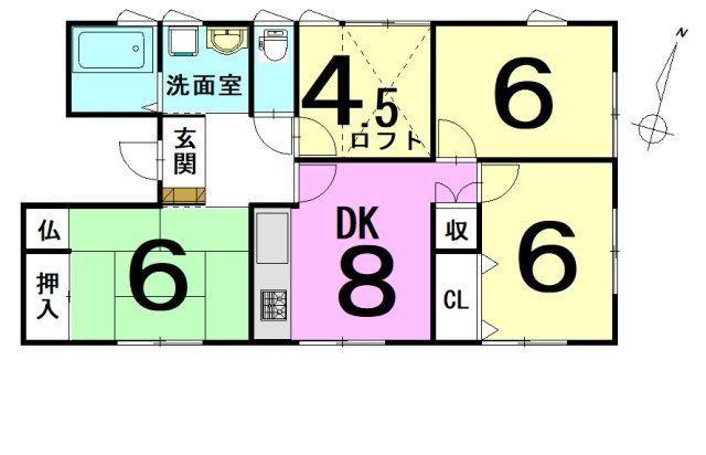 大字堅田５（撫牛子駅） 2080万円