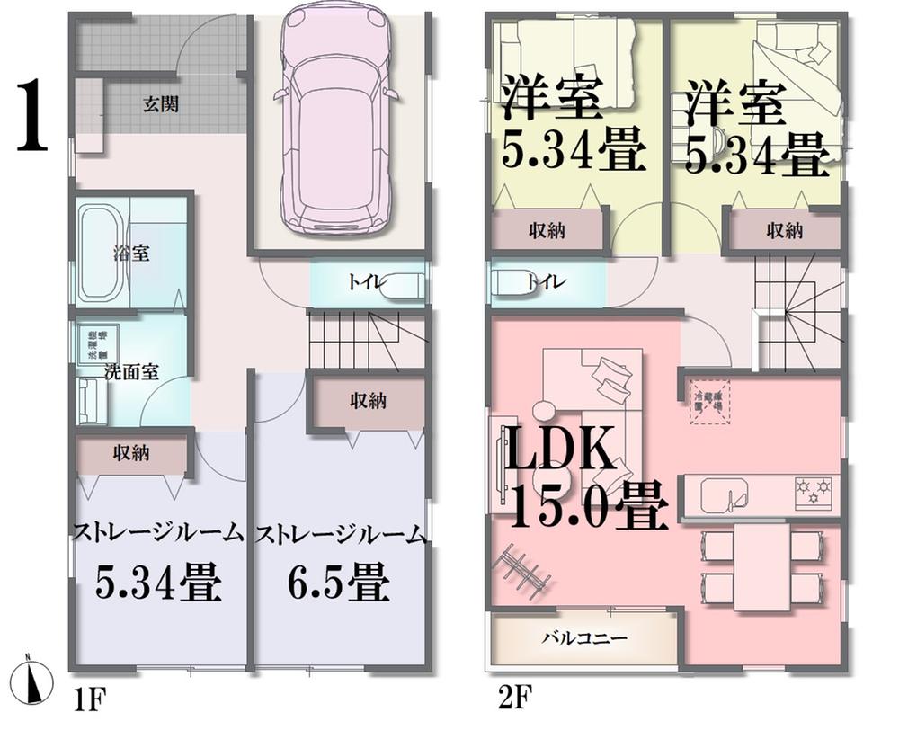 落合５（陸前落合駅） 2190万円～2240万円