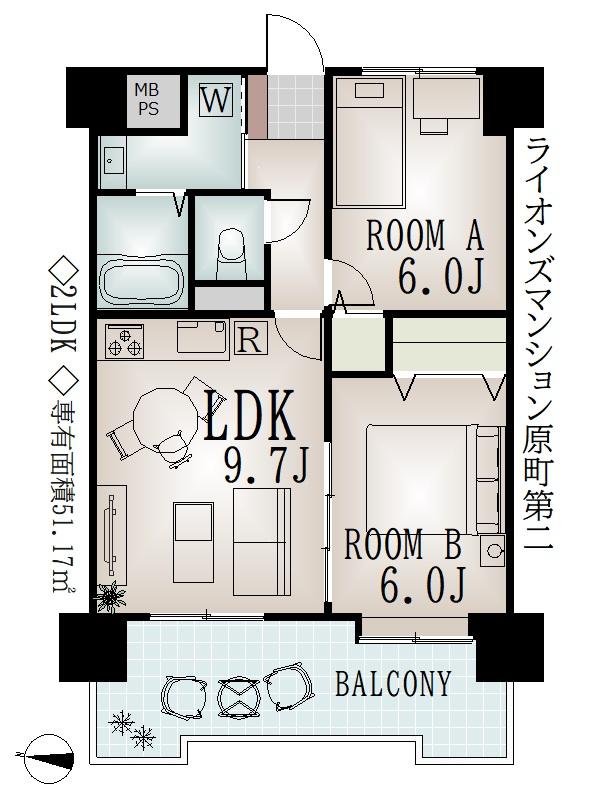 【駅徒歩6分！2駅利用可】8階眺望抜群≫ライオンズマンション原町第二