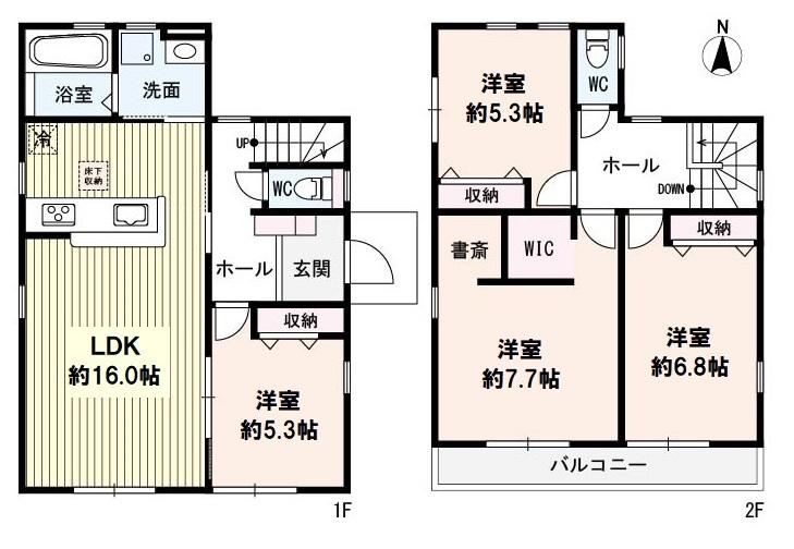 栗生２（陸前落合駅） 3540万円～3590万円