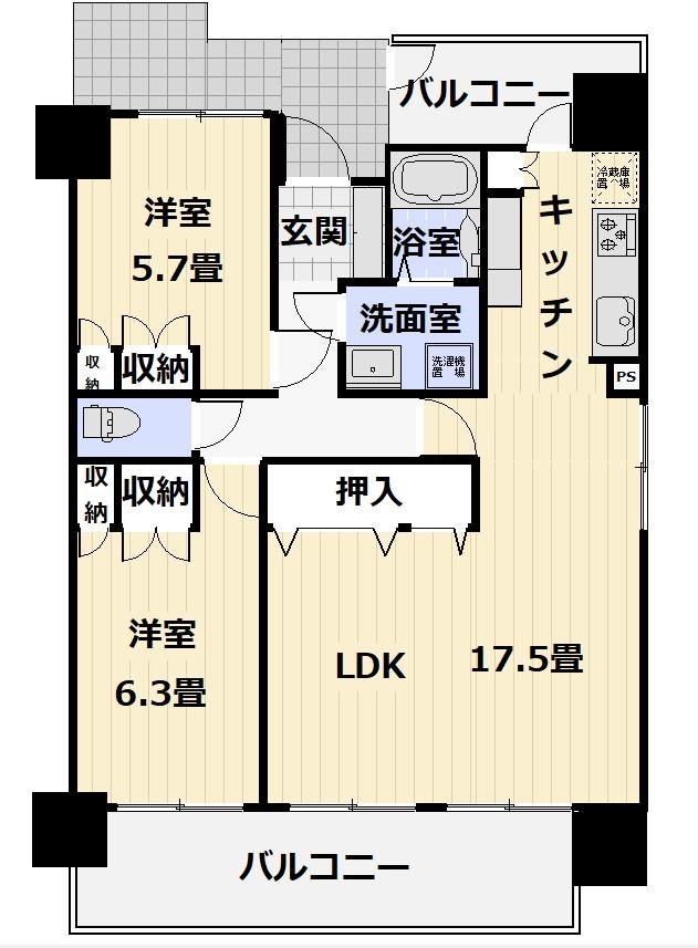 中古マンション　サーパス桃見台3階