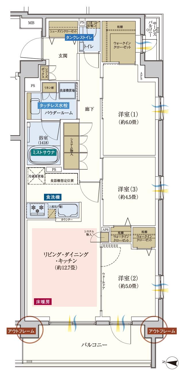 SUUMO】間取り図（F）詳細 - エクセレントシティ武蔵浦和II