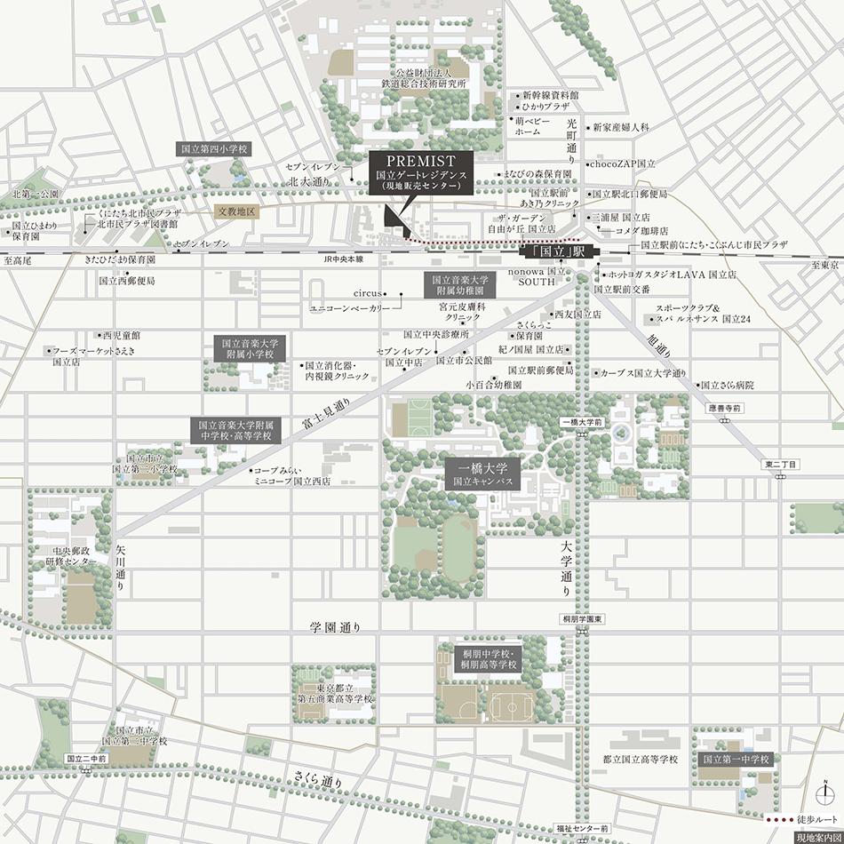 プレミスト国立ゲートレジデンスのモデルルーム案内図