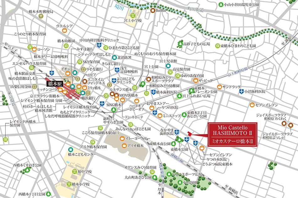ミオカステーロ橋本IIのモデルルーム案内図