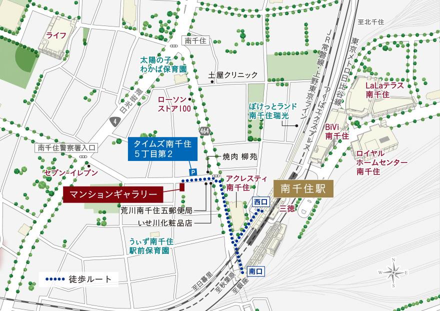 ライオンズ南千住グランプレイスのモデルルーム案内図