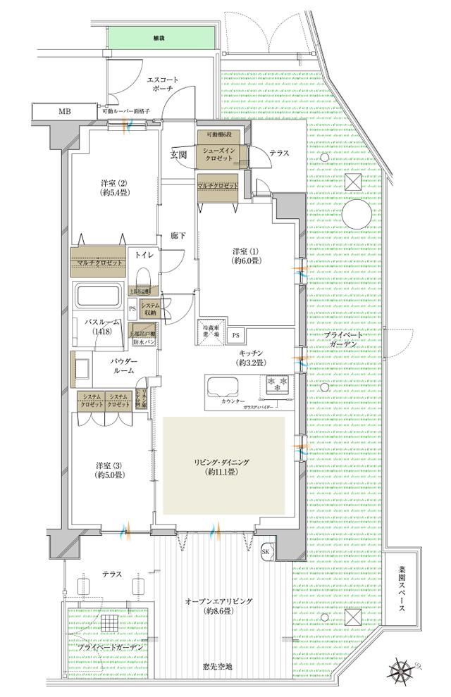 SUUMO】間取り図（五番街Bright-H2）詳細 - クレストプライム