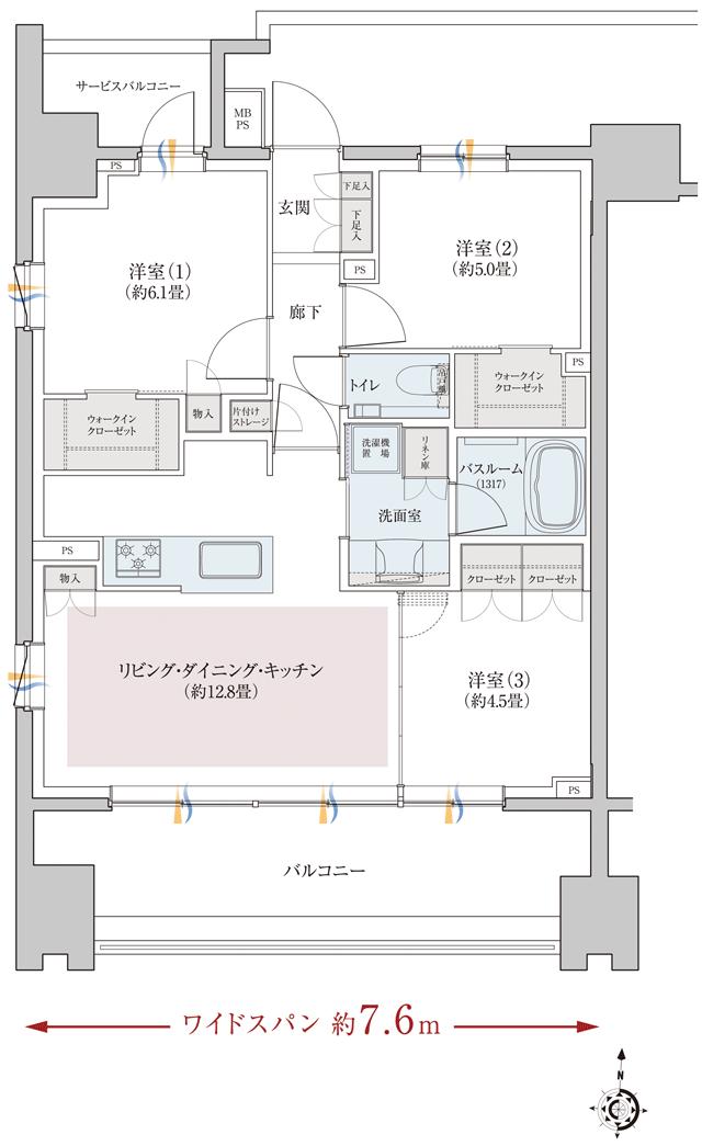 SUUMO】間取り図（A）詳細 - クリオ川口幸町ブライトマークス | 新築