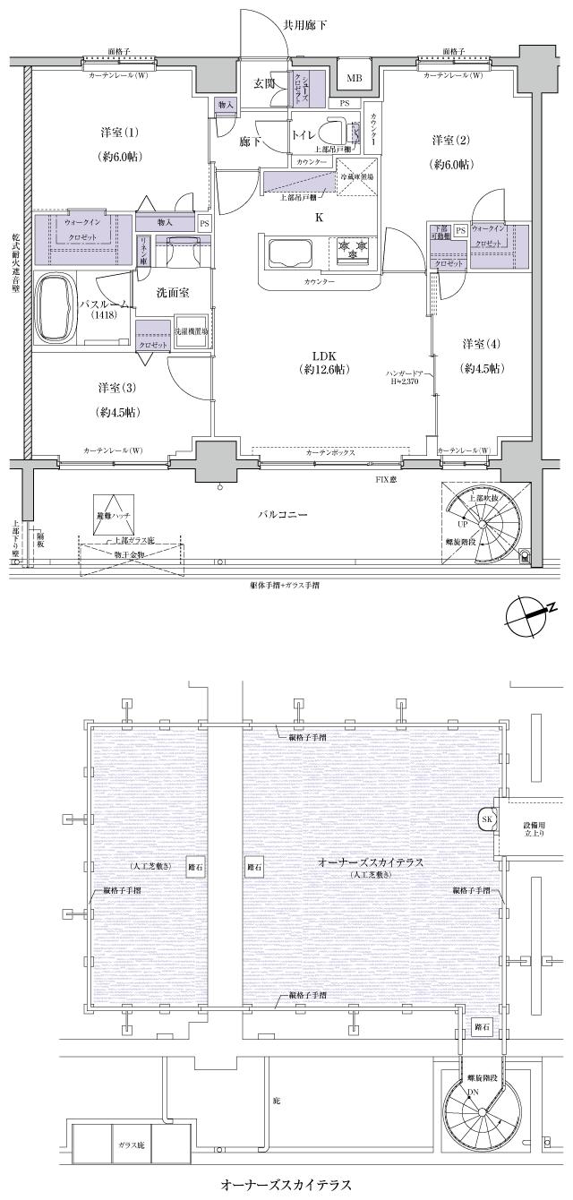 ブリシアヒルズ藤沢の間取り図　Js：4LDK+2WIC