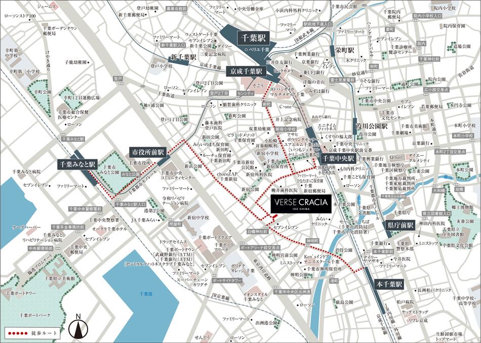 ヴァースクレイシアIDZ千葉のモデルルーム案内図