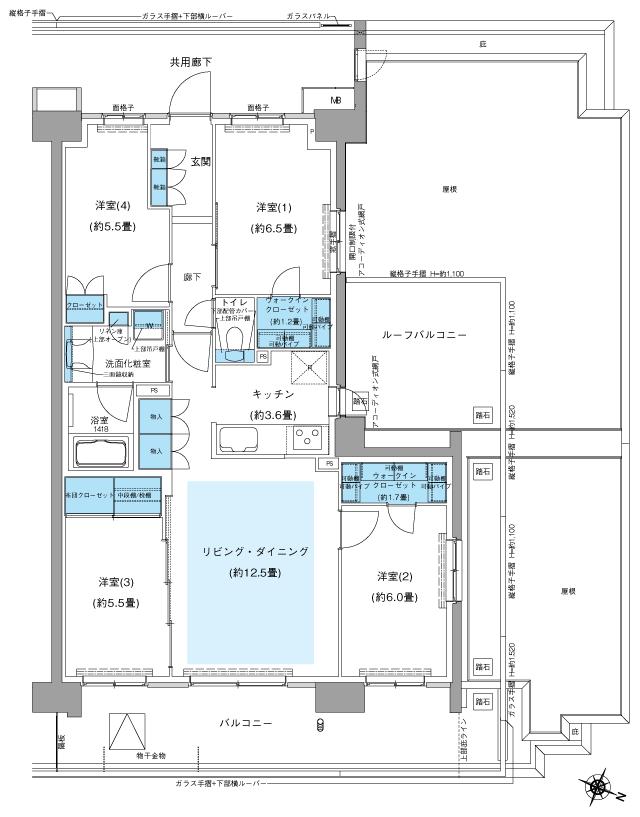 オハナ 高尾の間取り図　Nr：4LDK+2WIC