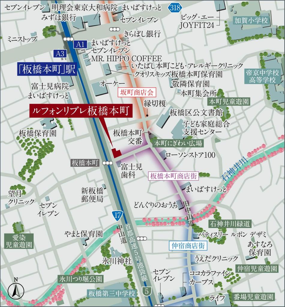 ルフォンリブレ板橋本町のモデルルーム案内図