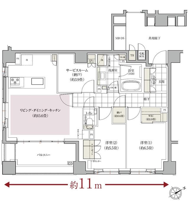SUUMO】間取り図（F）詳細 - リーフィアレジデンス調布小島町