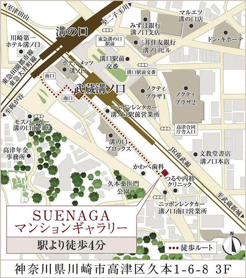 バースシティ・ザ・マーク宮前平サウスのモデルルーム案内図