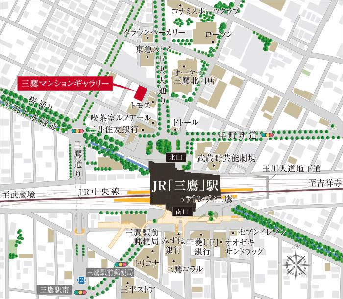 シティハウス小金井公園のモデルルーム案内図