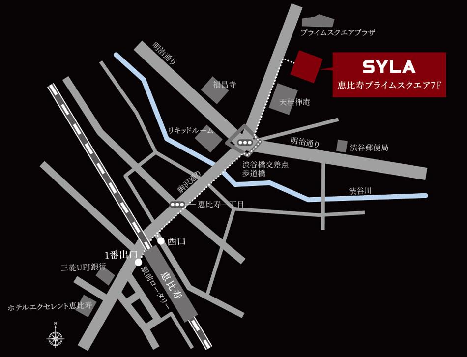 THE SYLA SHIBUYA-TOMIGAYA（ザ・シーラ渋谷富ヶ谷）のモデルルーム案内図