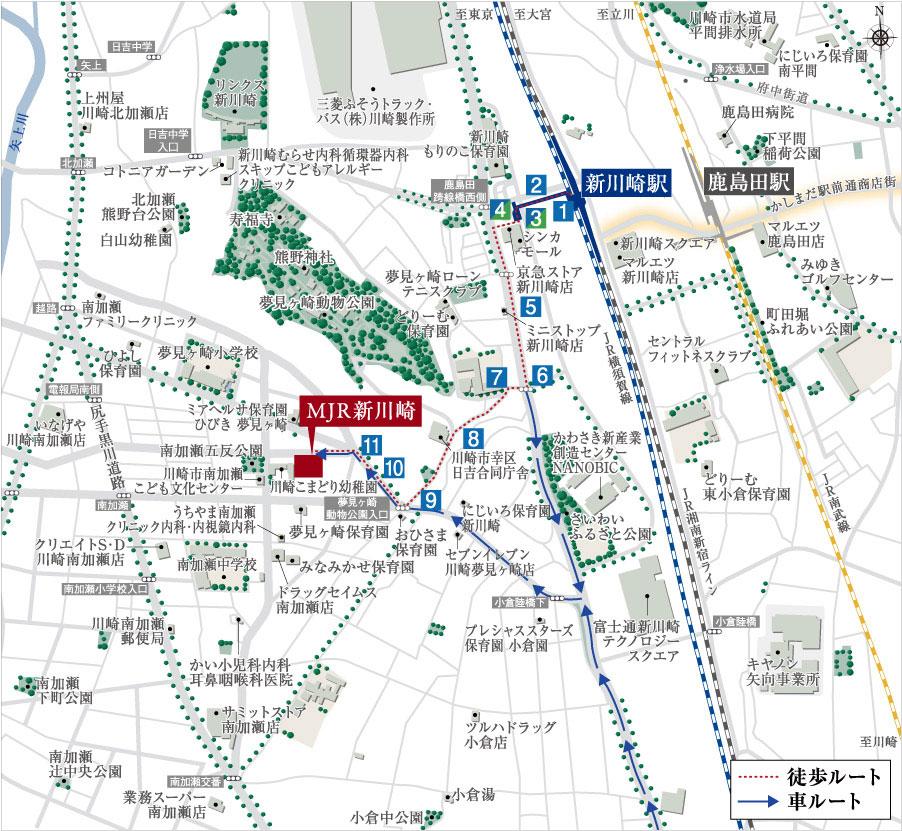 MJR新川崎のモデルルーム案内図