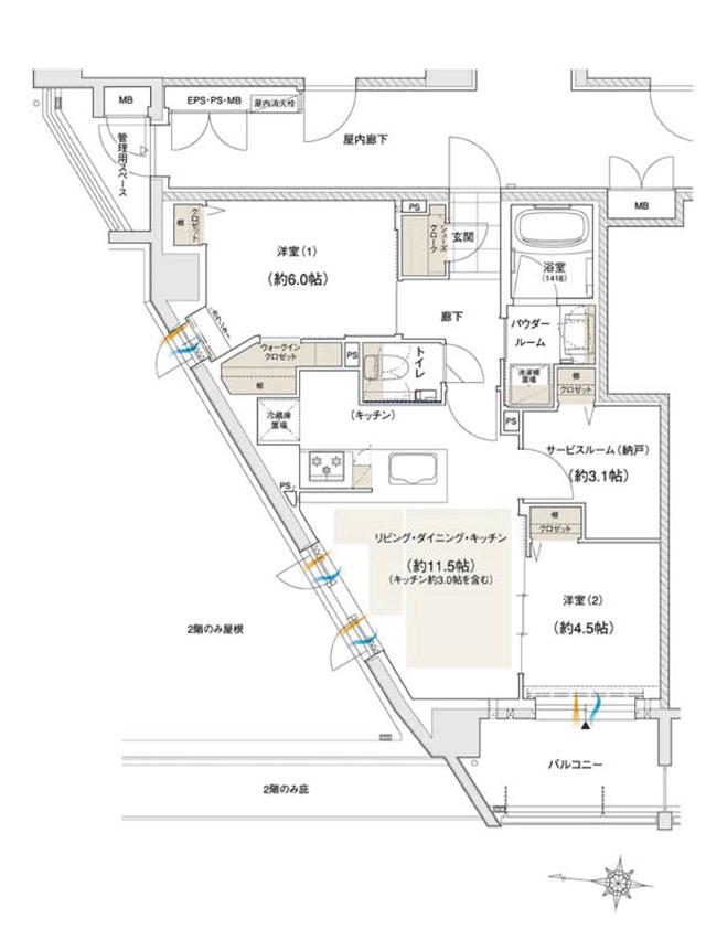 SUUMO】間取り図（A）詳細 - ユニハイム小岩 | 新築マンション