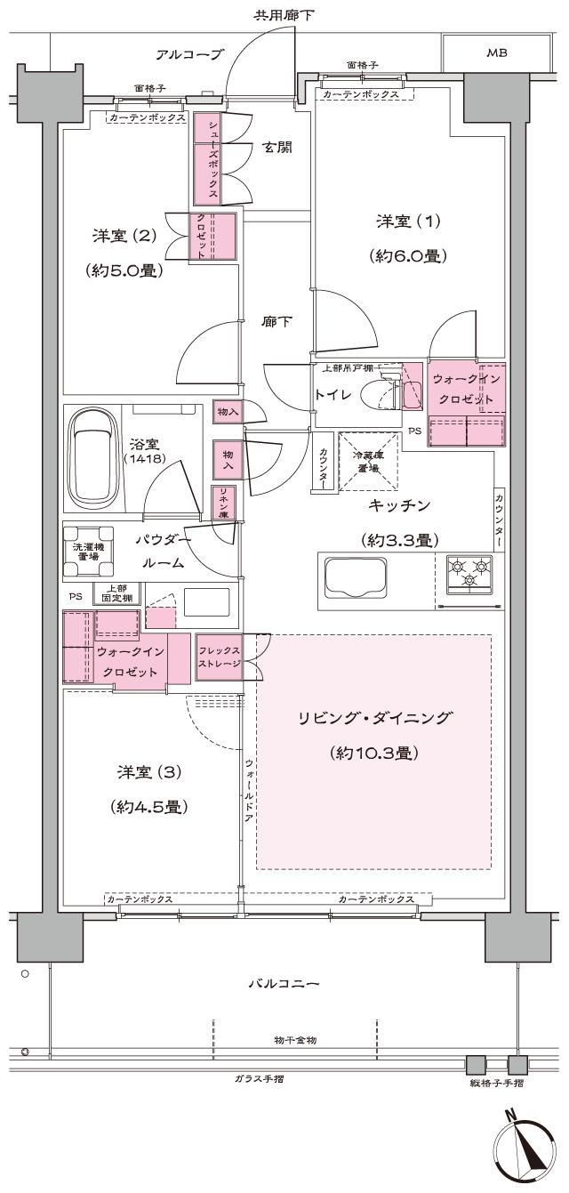 SUUMO】間取り図（K）詳細 - ヴィークコート蕨南町桜並木 | 新築マンション・分譲マンション物件情報