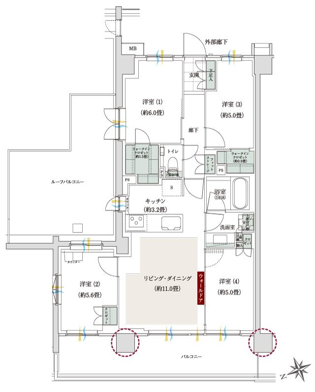 SUUMO】間取り図（Br）詳細 - ローレルコート立川錦町 | 新築