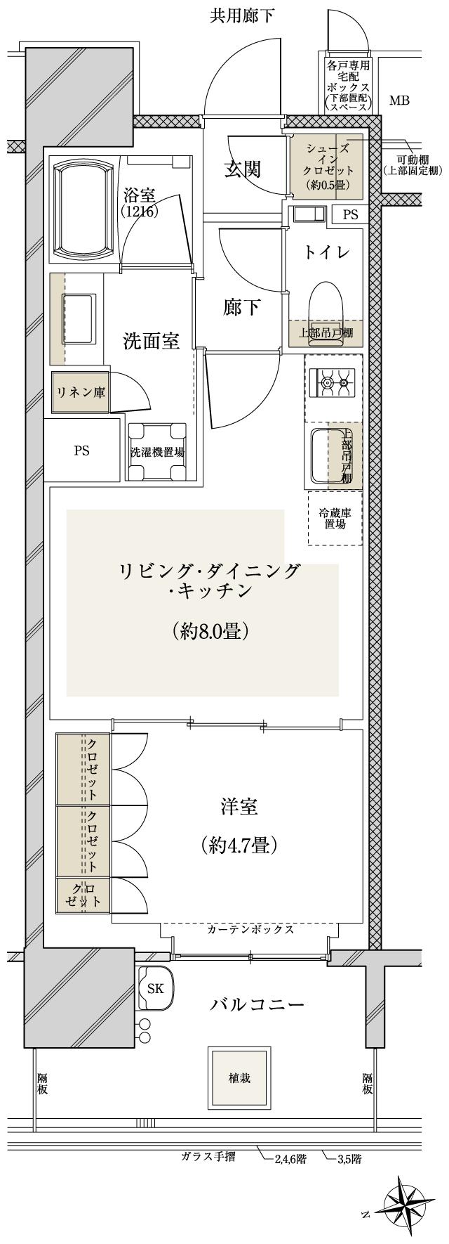 FOREAの間取り図　F：1LDK+SIC
