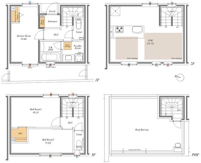 リムテラスガーデン阿佐谷北の間取り図　106：2LDK+S