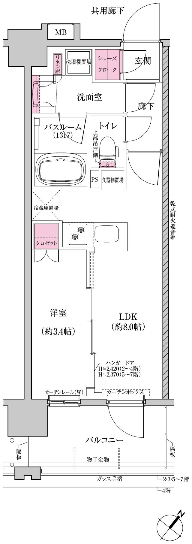ブリシア豊洲の間取り図　D：1LDK+SC