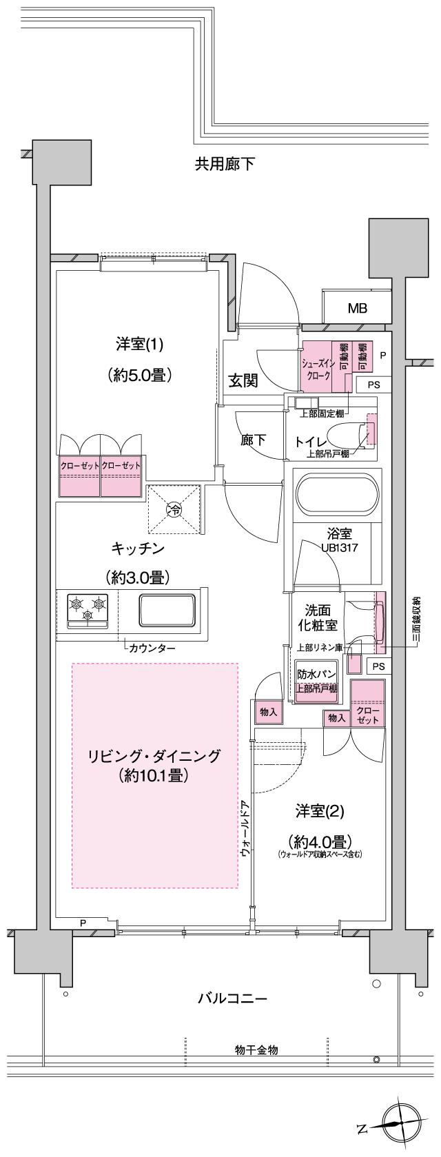 プラウドシティ国立の間取り図　G-03：2LDK+SIC