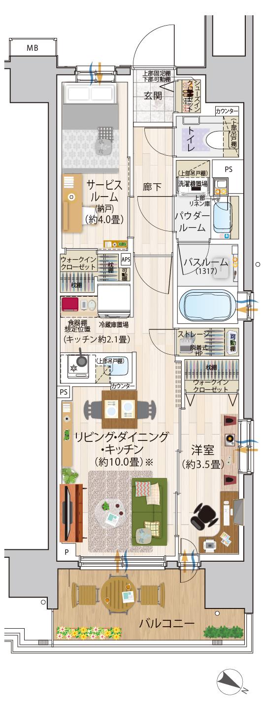 SUUMO】間取り図（F）詳細 - エクセレントシティ西横濱駅前 | 新築 