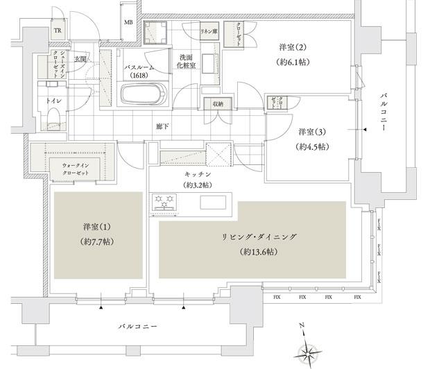 SUUMO】間取り図（80Es）詳細 - アトラス文京安藤坂 | 新築