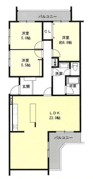 エステート上水本町７号棟　内装リフォーム済・ＬＤＫ２３帖・スーパー、公園隣接