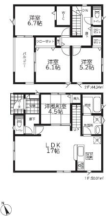 大字南荻島（北越谷駅） 2980万円～3380万円