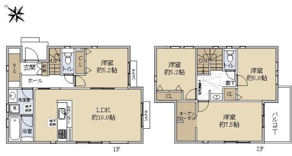 横浜市旭区鶴ケ峰本町３丁目新築戸建　１号棟