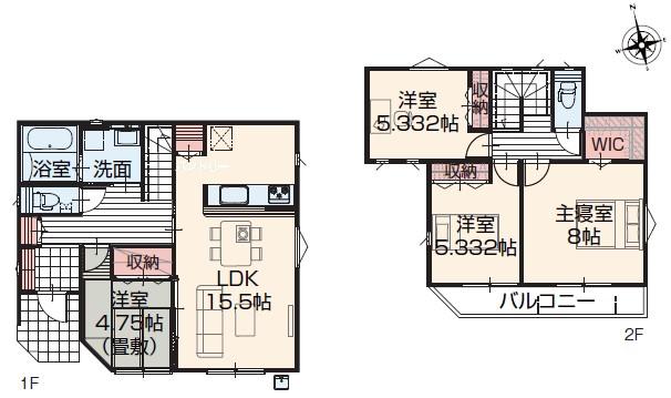 新宿新田（南桜井駅） 3390万円・3490万円