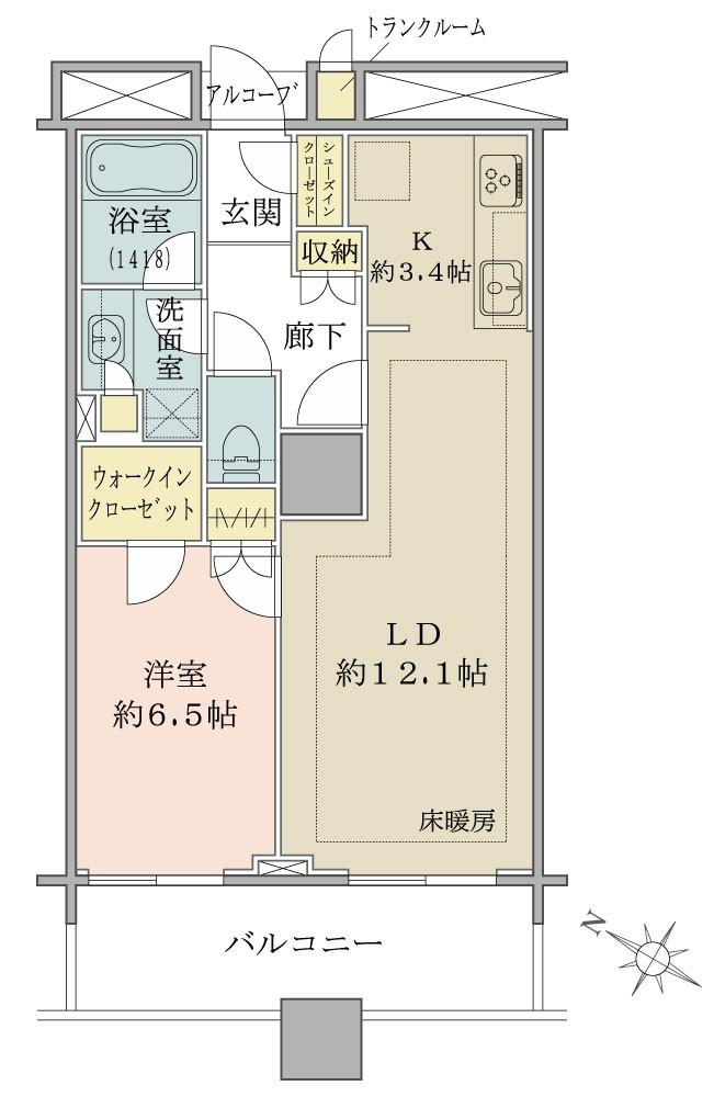 ブリリアマーレ有明/16階/南西向き/53.79平米/1LDK