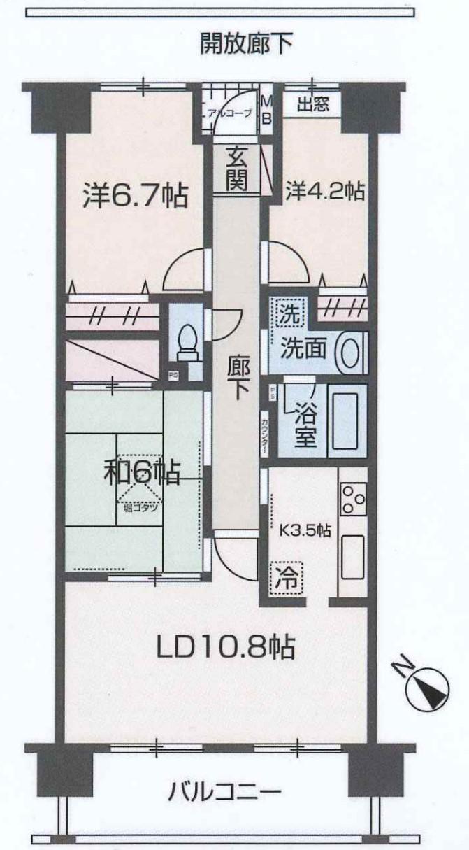 ハーモニータウン新取手　弐番館1206号室