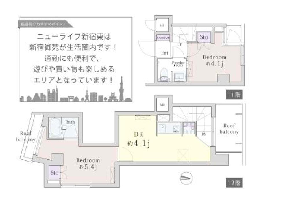 ニューライフ新宿東　最上階リノベーションマンション