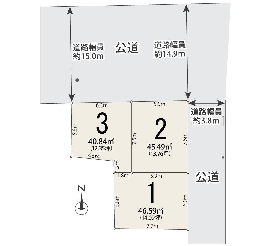 ■常磐線緩行線「亀有」駅徒歩12分の立地■葛飾区西亀有3丁目売地■