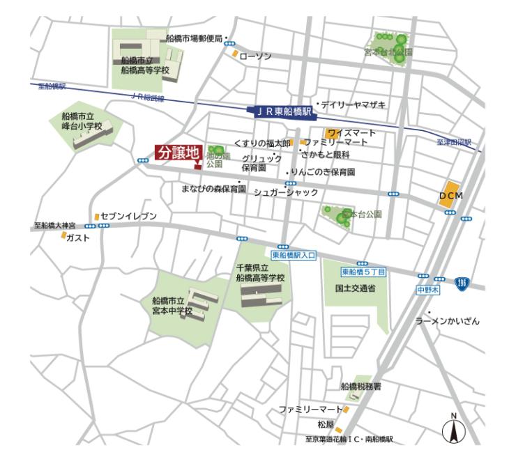 船橋市 地域研究資料1 地形図 SUUMO】コモンステージ東船橋1丁目【積水ハウス】 | 土地購入情報