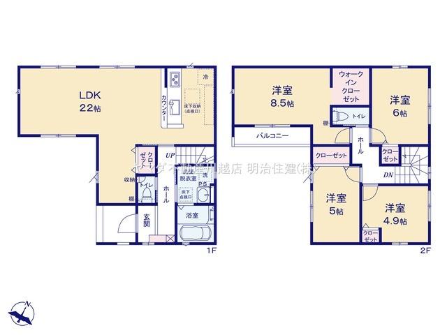 大字北永井（鶴瀬駅） 3998万円