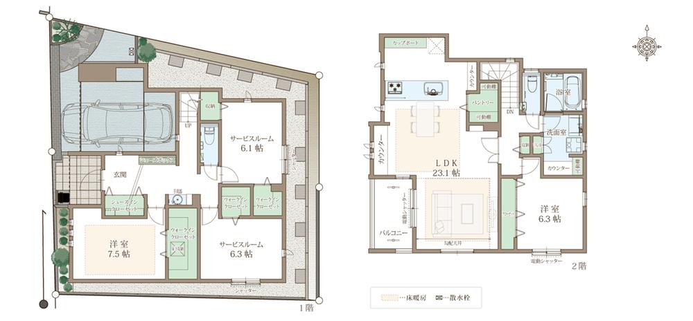 現地案内会開催中！　アグレシオ池袋本町Ⅱ　ターミナル駅「池袋」徒歩16分　敷地面積123平米超/建物面積140平米超の邸宅仕様